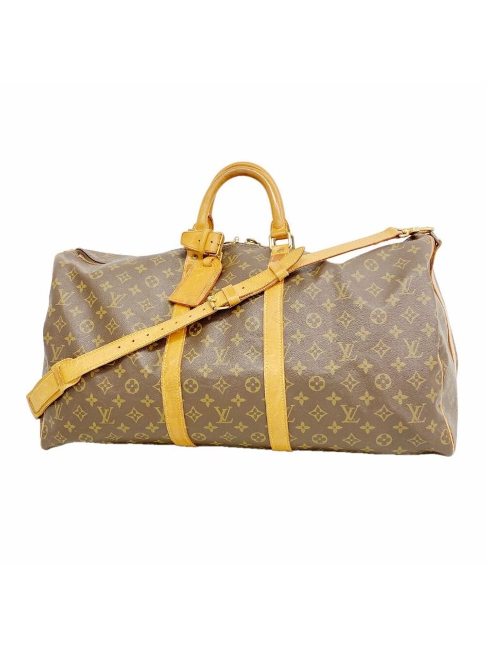 Louis Vuitton Boston Bag Monogram Keepall Bandouliere 55 Brown